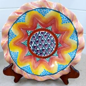MacKenzie Childs 9" dessert plate